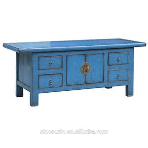 Chinese Antique Wood TV table for Living Room with Drawers