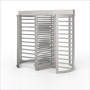 Stainless Steel Low Price Mall Double Channel Full Height Cross Turnstile