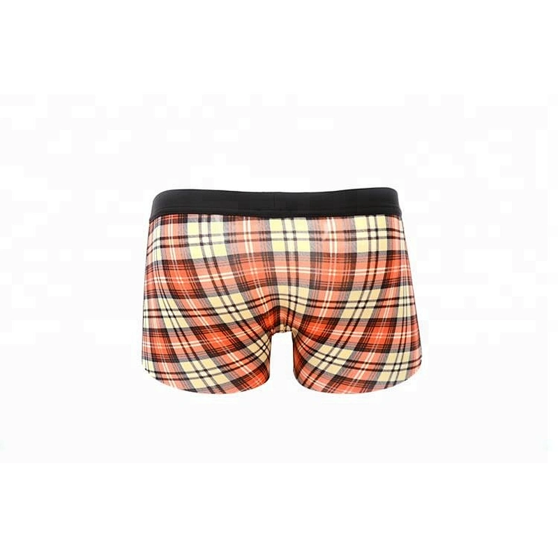 Wholesale plaid underwear spandex boxers for men