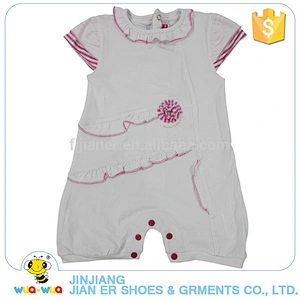 High quality summer short sleeve newborn baby girl romper clothes