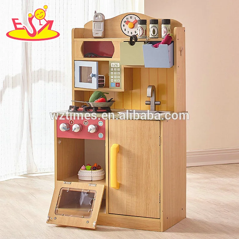Kinder des neuen Entwurfs, die Spielwaren Holzspielzeugküche für Verkauf W10C328 kochen