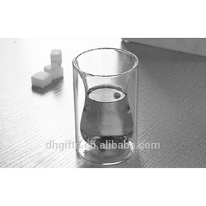 耐热玻璃水杯双壁酒杯