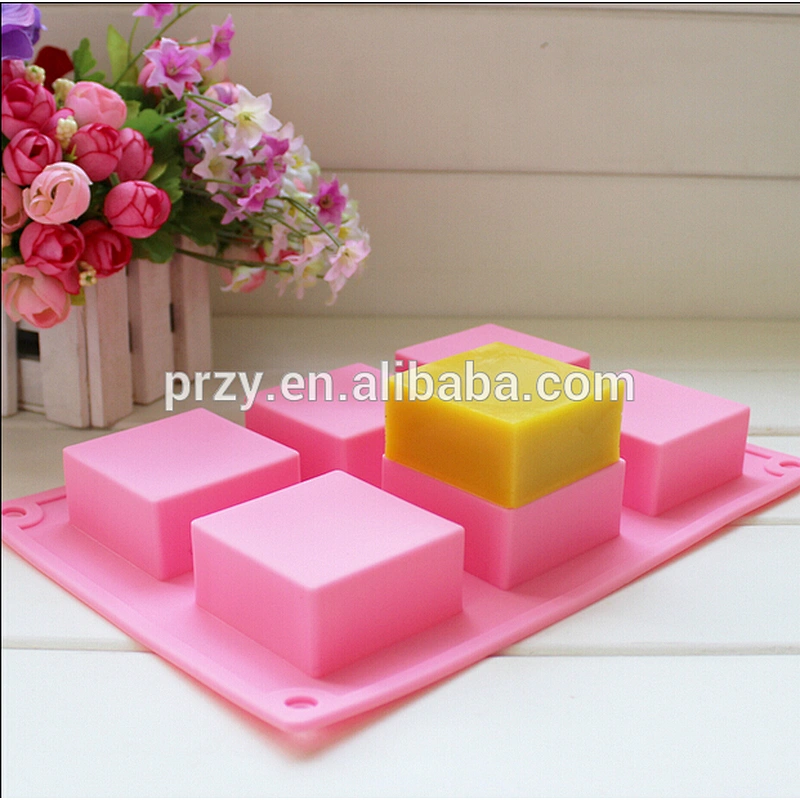 PRZY PR336 DIY square silicone molds for soap