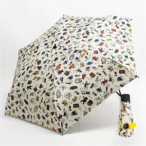 Die neue Idee kann besonders angefertigt werden, um einen Miniregenschirm mit super leichtem und einfach zu tragen fünffachen Regenschirm für Mädchen zu tragen