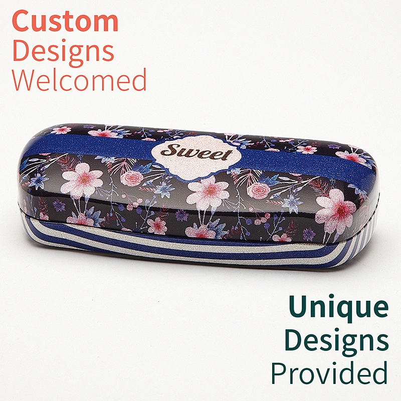 New Sweet Design Floral Hard Shell Glasses Case for Ladies