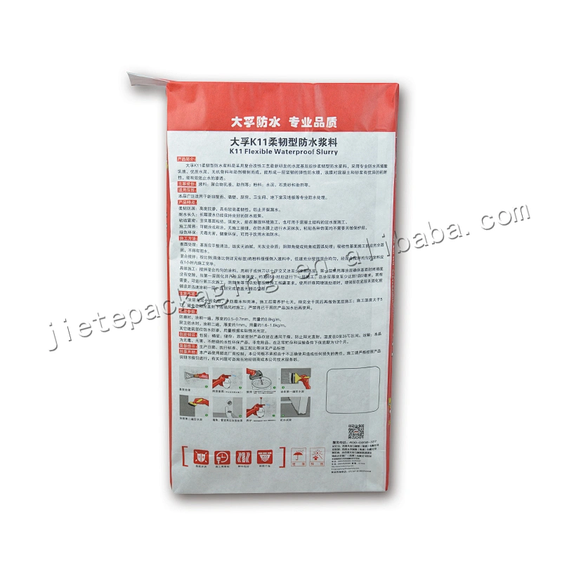 Building use moisture proof stand up multilayer kraft paper cement packaging bag for wall putty powder ,lime, gypsum, asphalt