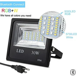 APP+Remote Control Android IOS Compatible Smart Grow Plant 30W RGBW Multi Color Waterproof Outdoor Spotlight Led Flood Light