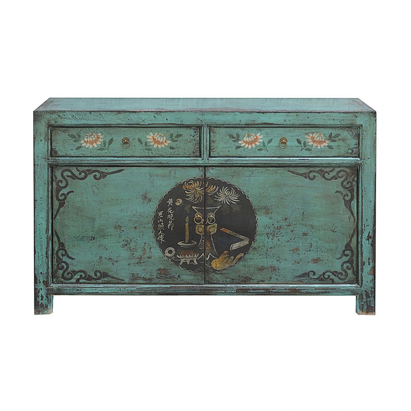 beijing chinese oriental old vintage lacquered distessed buffet sideboard living room furniture