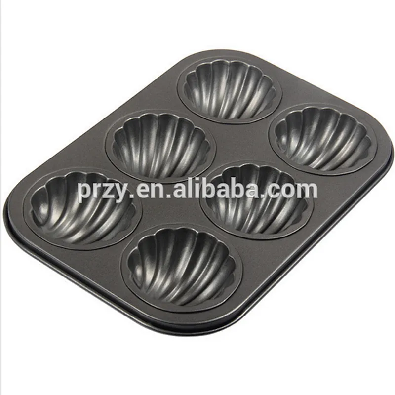 P197 High quality 6 cavity shell shaped cake baking pans