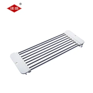 S/S+ABS 17*44*2 Retractable Stainless Steel Kitchen Water Drain Rack
