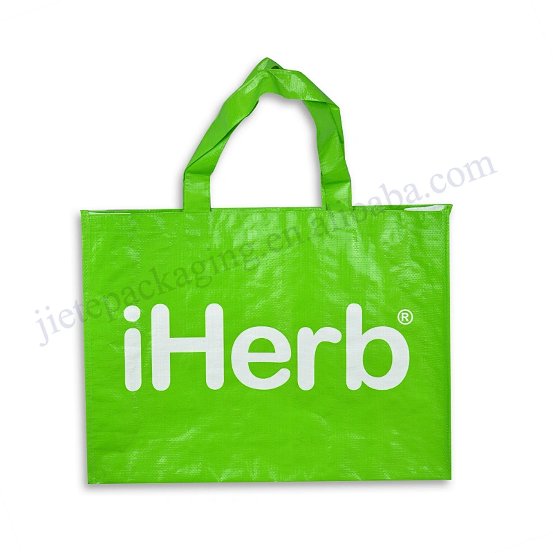 Customized reusable and folding bopp laminated pp woven shopping bag wholesale