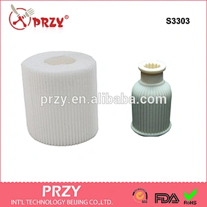 S3303 vase handmade soap handmade silicone mould 3d vase decorative silicone mould for soap