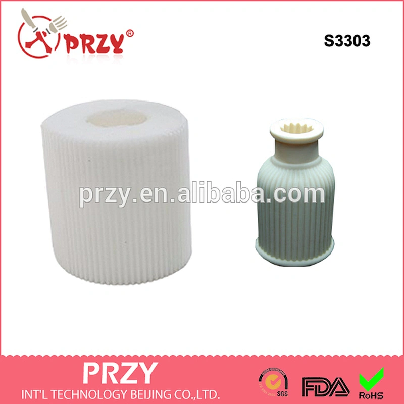 S3303 vase handmade soap handmade silicone mould 3d vase decorative silicone mould for soap