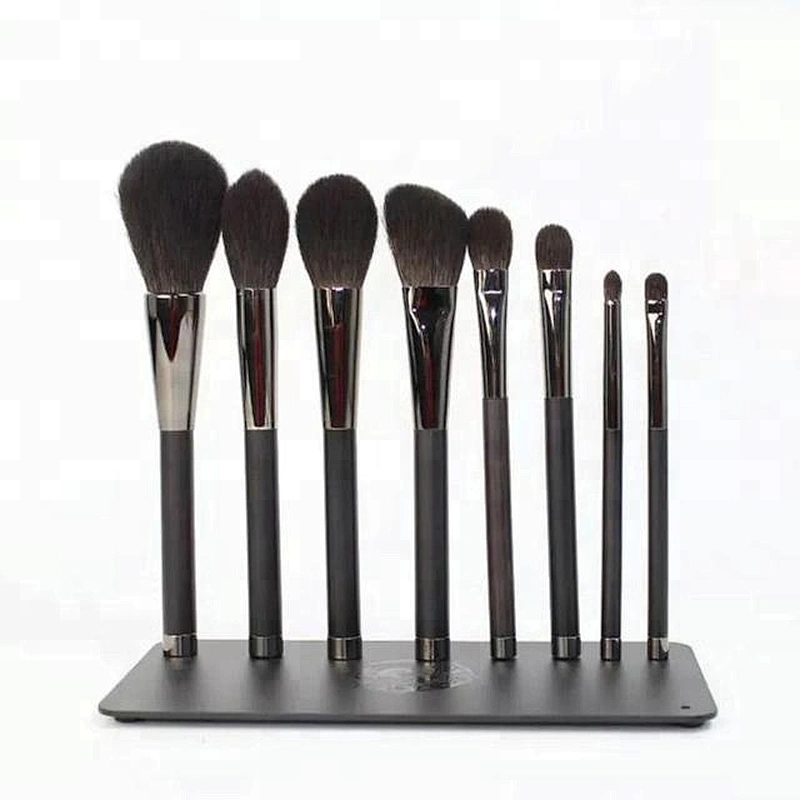 Customized Logo Magnet 8pcs Makeup Brush Set With Wood Handle