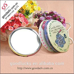 58 70 75MM mini pocket round tin mirror