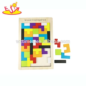 2018 wholesale baby toy wooden tetris intelligence kids toy wooden tetris popular children toy wooden tetris W13A102