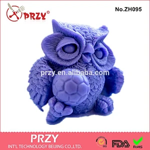Decorative silicone owl soap mold