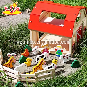 2018 Großhandel Baby aus Holz Bauernhaus Spielzeug diy Kinder aus Holz Bauernhaus Spielzeug, die beliebtesten Kinder aus Holz Bauernhaus Spielzeug W06A156