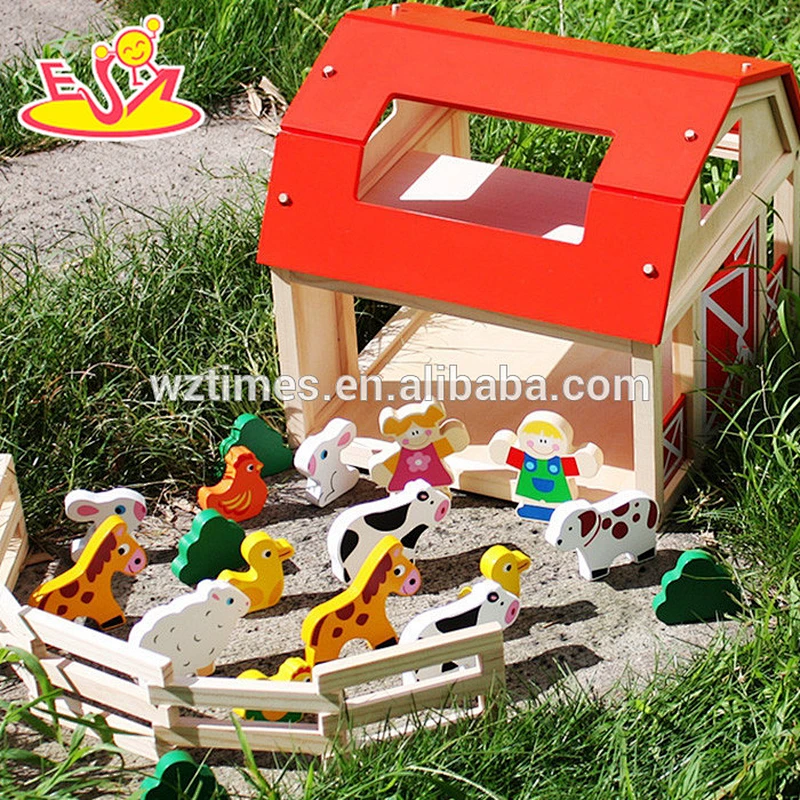 2018 Großhandel Baby aus Holz Bauernhaus Spielzeug diy Kinder aus Holz Bauernhaus Spielzeug, die beliebtesten Kinder aus Holz Bauernhaus Spielzeug W06A156