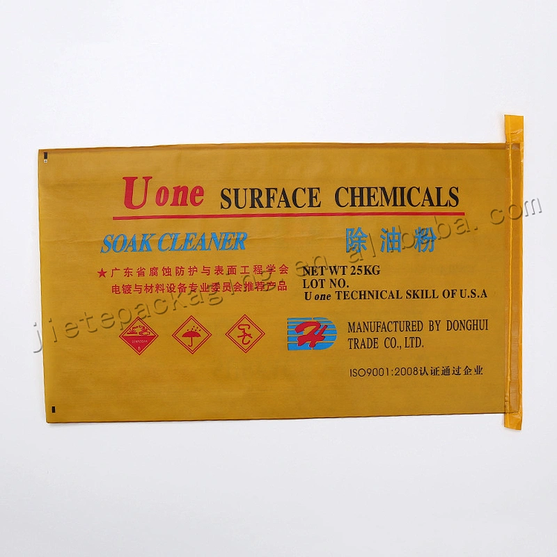 Customized 25kg bopp laminated pp woven chemical 25kg kraft paper cement bag size