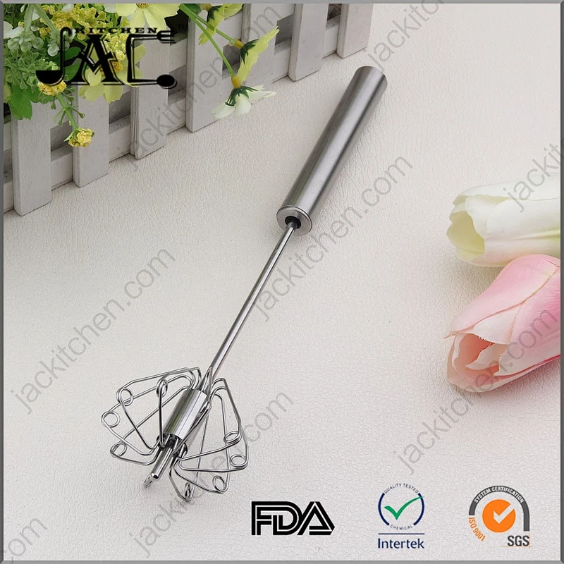 Home Stainless Steel Hand Push Mixing Whisk