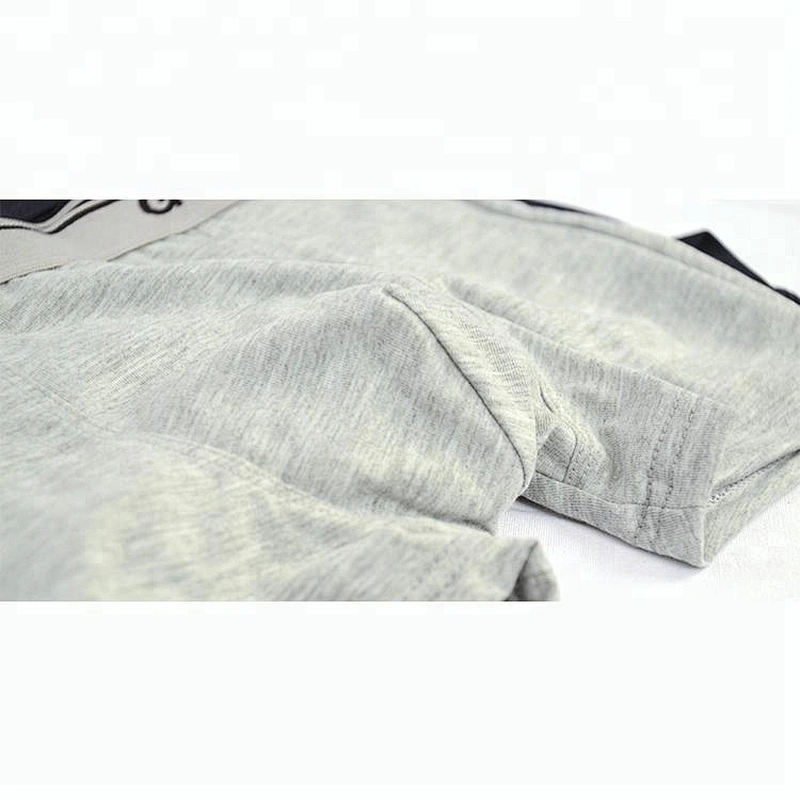 Custom Plain Cotton Double Layer Man Boxer underwear
