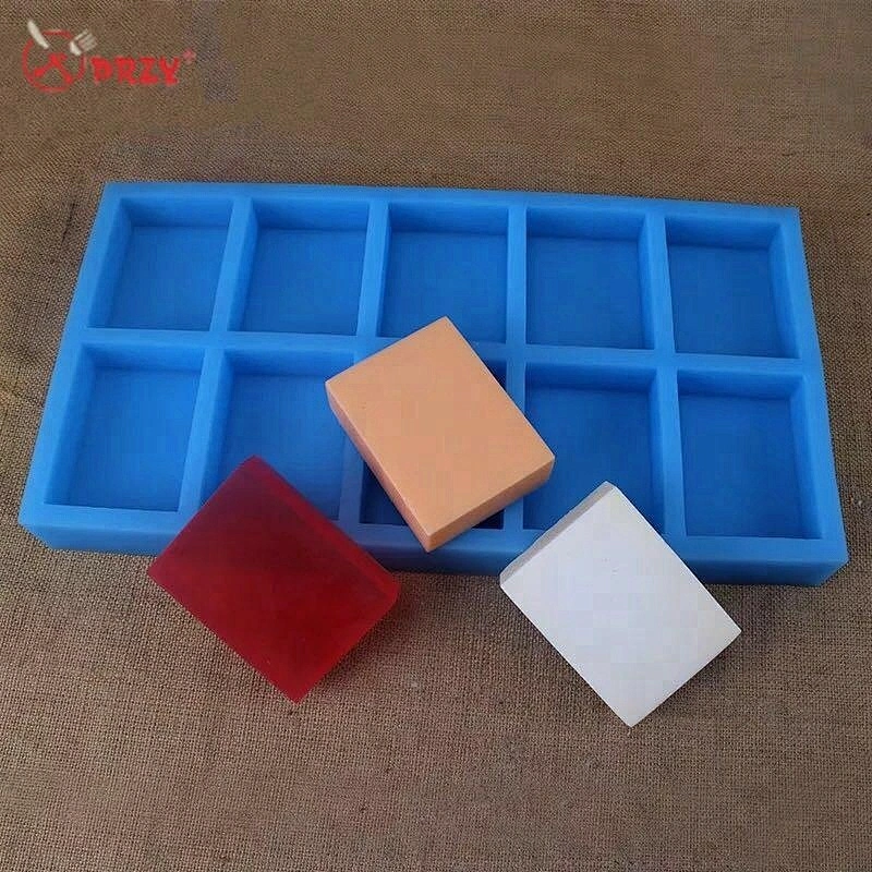 12 cavities soap mold rectangle soaps tray molds DIY handmade food grade Soap silicone mould