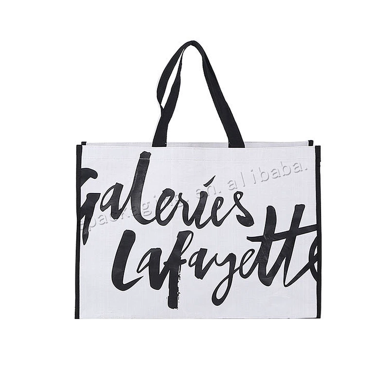 New Design Foldable And Reusable Bopp Laminated Pp Woven Tote Shopping Bag For Clothes,Shoes,Market