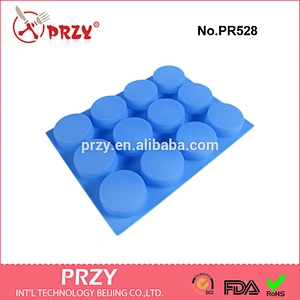 PR528 Flexible 12 Round Bars Silicone Mold,Silicone Soap Mold,Handmade Soap Mould
