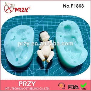 2015 newest gum paste 3d baby siliocne fondant mold