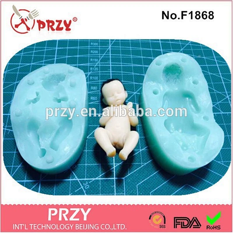 2015 newest gum paste 3d baby siliocne fondant mold