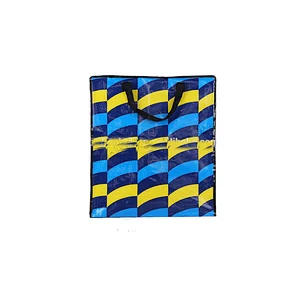 Customized laminated pp woven shopping bag with plastic zipper
