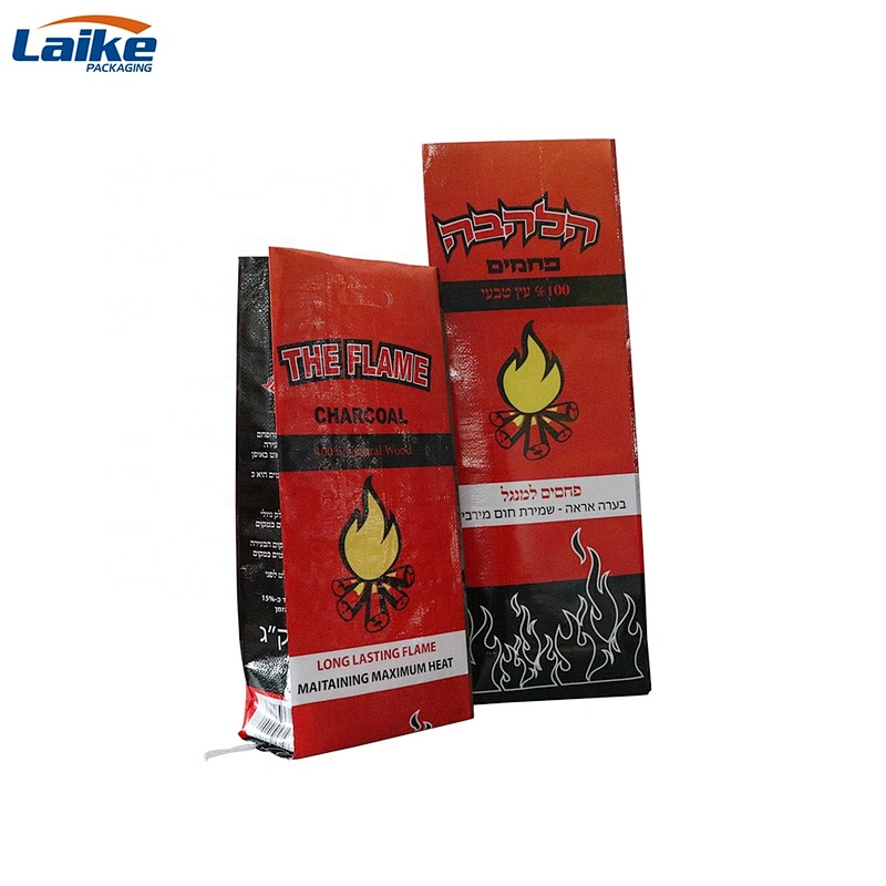 Customize bbq briquette bag for charcoal  packaging bag factory free sample charcoal bag 5kg 10kg