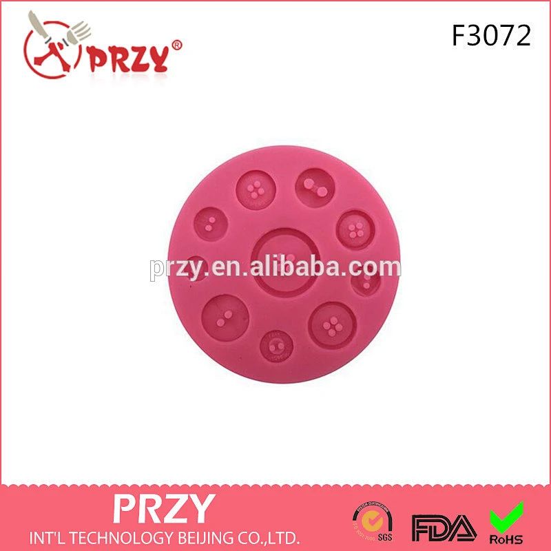 F3072 PRZY Button tools DIY chocolate fondant cake decoration epoxy resin light clay baking tools silicone mold