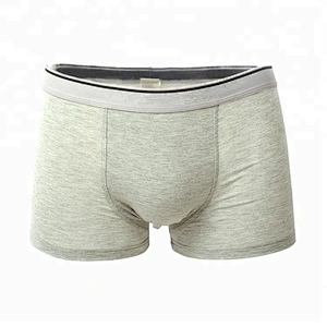 Custom Plain Cotton Double Layer Man Boxer underwear