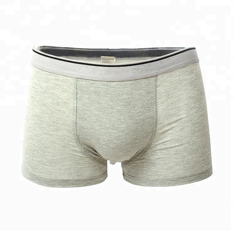 Custom Plain Cotton Double Layer Man Boxer underwear