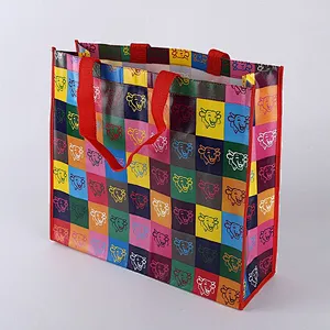 Custom wholesale color printing shopping bag supermarket