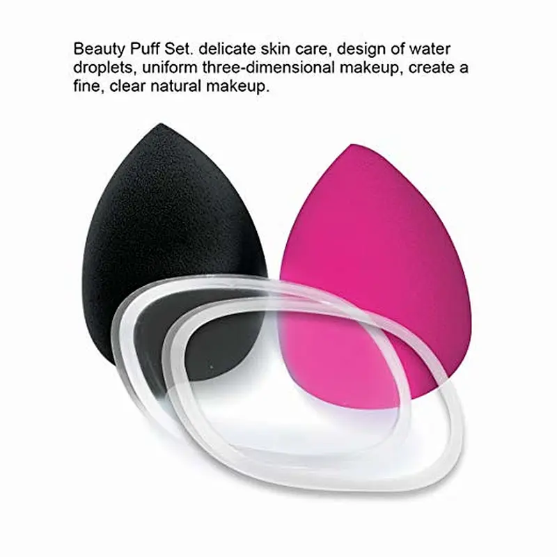 4pc latex free egg shape makeup puff sponge and silicone makeup sponge