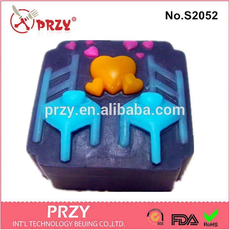 DIY handmade love heart silicone molds for soap making