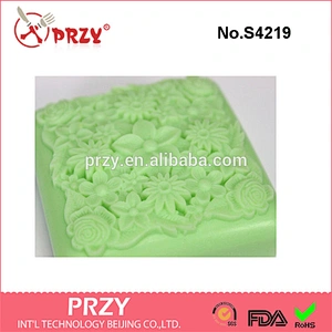 S4219 PRZY FlowerA - handmade design soap mold silicone soap mold decorative soap molds