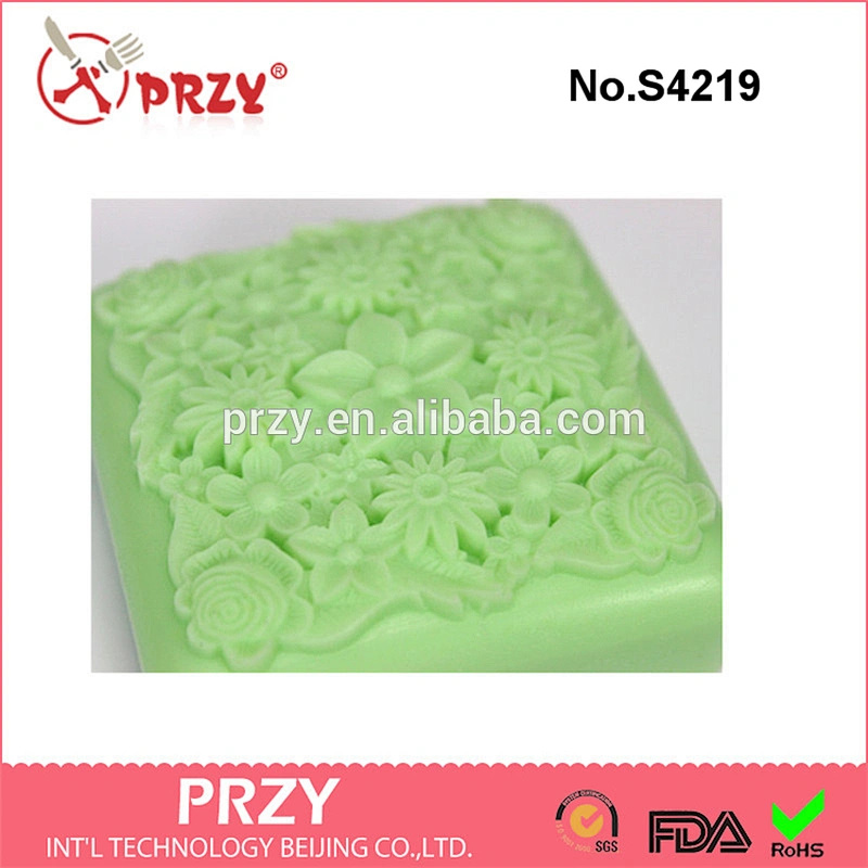 S4219 PRZY FlowerA - handmade design soap mold silicone soap mold decorative soap molds