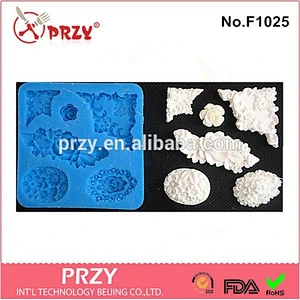 flowers silicone fondant mold cake decorating