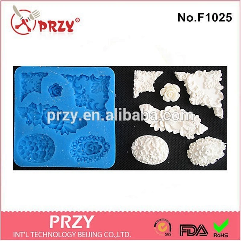 flowers silicone fondant mold cake decorating