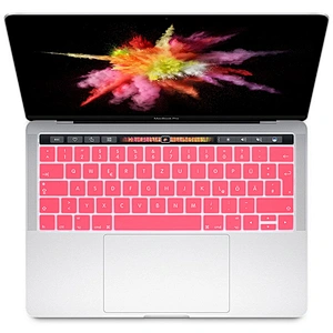 Ultra Slim Color Silicone keyboard german keyboard Protector for Macbook Pro Touch Bar European Version