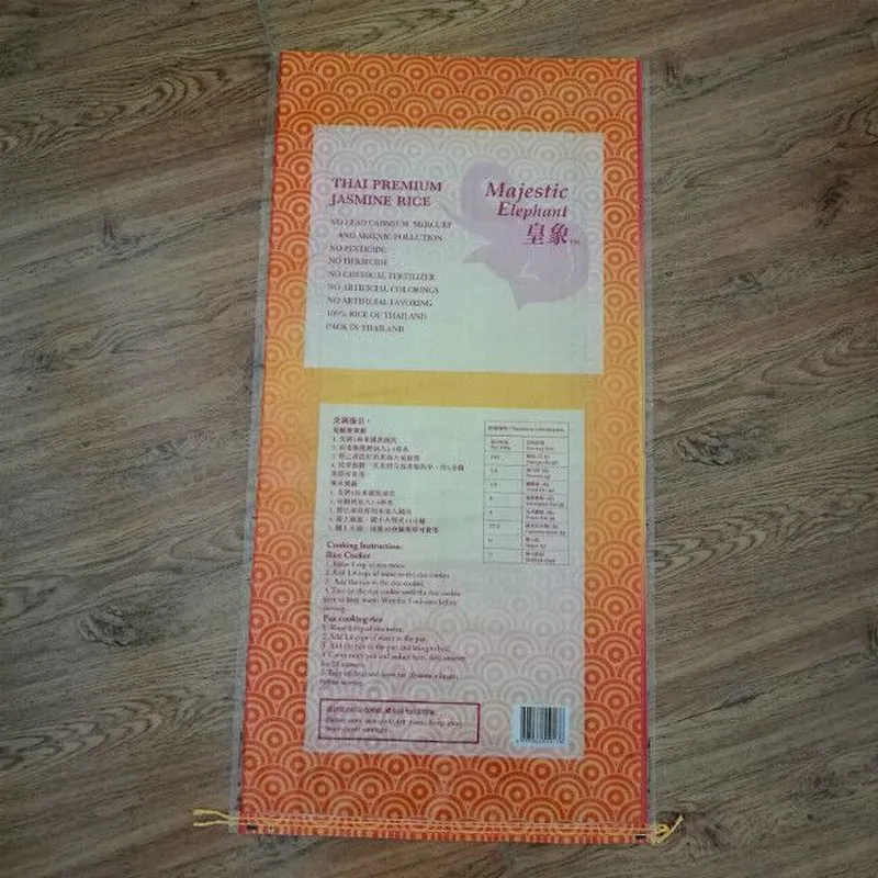 Custom wholesale agriculture use woven bags for rice,corn packaging