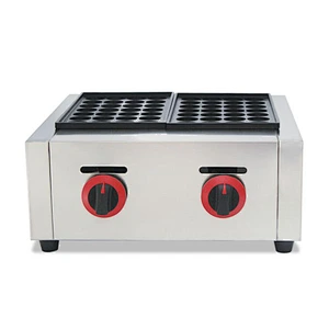 Popular Automatic Stainless Steel Commercial Takoyaki Making Machine and Gas Fish Ball Machine