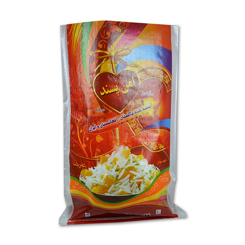 Made in china pp woven fabric plastic packing durable 25kg rice packing bag