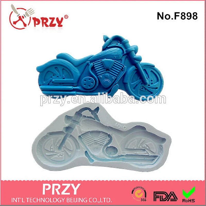 F898 2016 new Design Fondant Motor Car Shape Silcione Molds