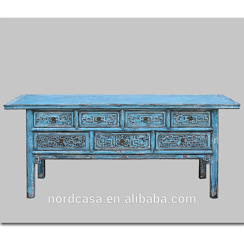 Chinese Antique Solid Wood Carved Console Table