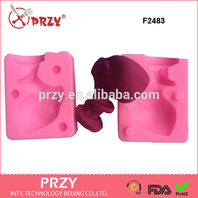 F2483 alien shape chocolate mould,fondant mold 3d silicon mould,3d silicone soap molds